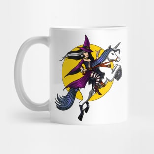 Witch Riding A Unicorn Mug